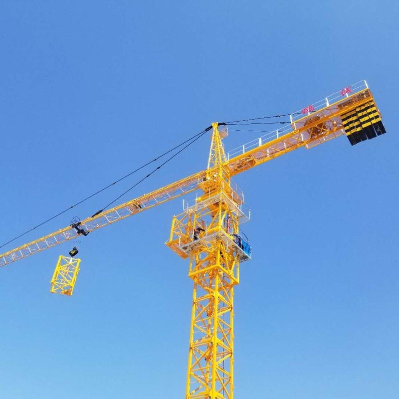 Wire Rope Hoisting Mechanism Hammer Head Tower Crane 60 Meters Boom Length Suitable for -20C-50C Environments